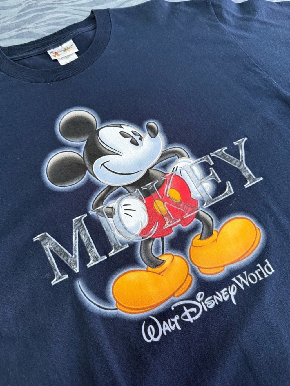 Disney Mickey Mouse Men’s Navy Blue T-Shirt - Disney